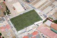 Vista aérea del campo de fútbol de Puerta Blanca